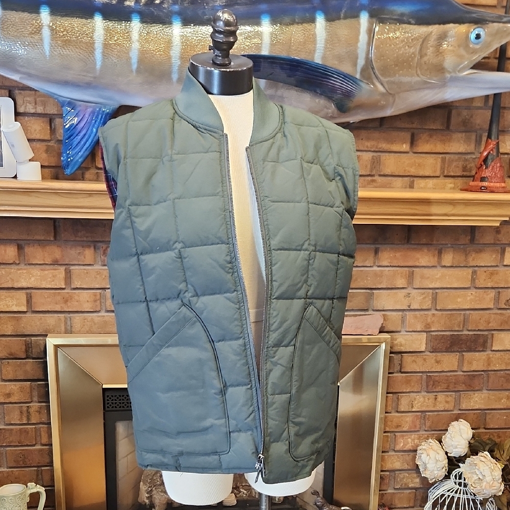 Rodd & Gunn Hunter Green Red Blue Plaid Quilted Puffer Vest Size M NWT Milford